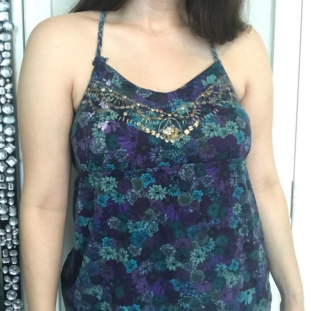 Floral halter tank